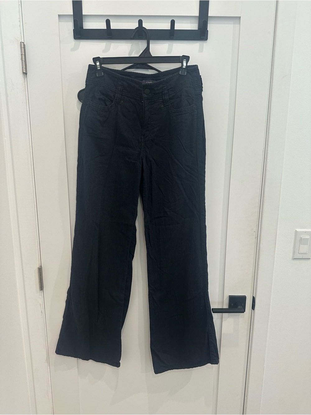 Black Wide-Leg Women’s Cotton Pants